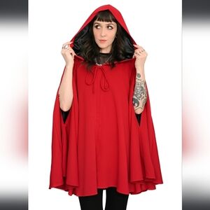 Storybook Hooded Cape - Crimson Red